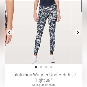 NWOT!! Lululemon Wunder Under High Rise Tight